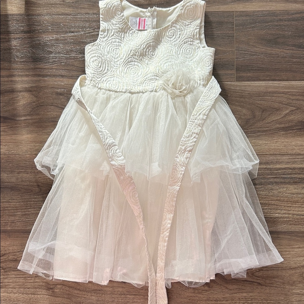 SHAN Cream Floral Kids Dress